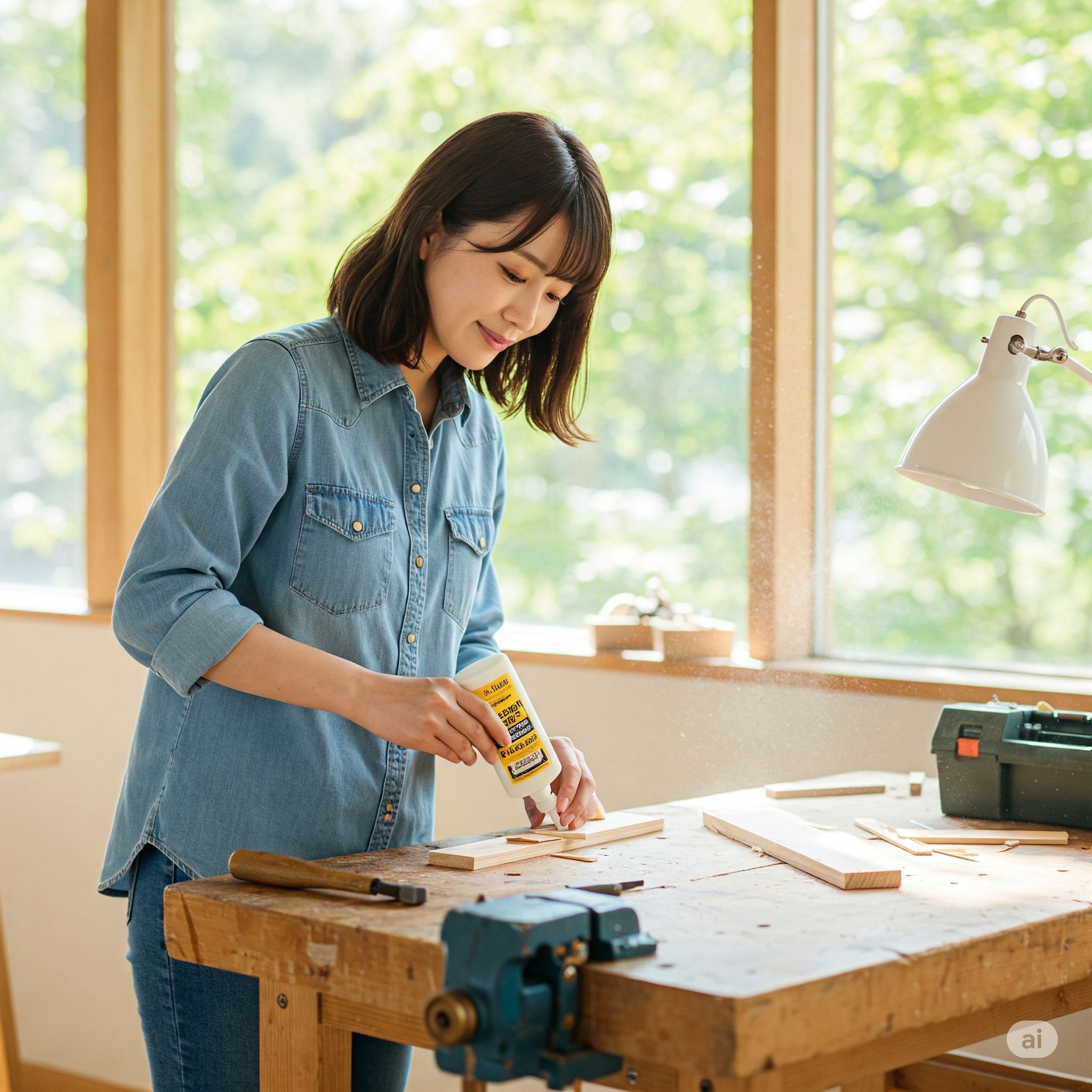女性がDIYをしている